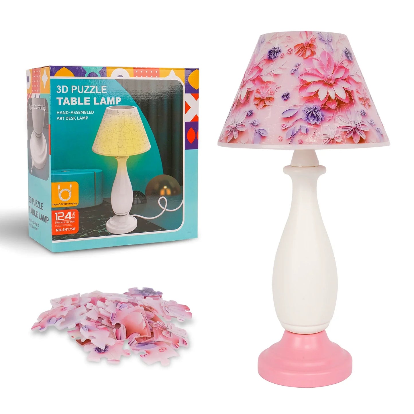 Contemporary Bedside Table Lamp with Dimmer Control - Fesara