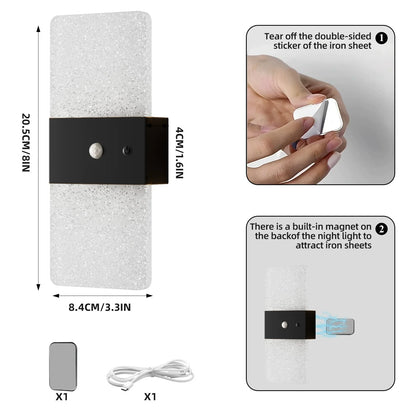 Wireless Motion Sensor Table Lamp, Rechargeable Night Light