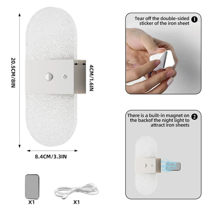 Wireless Motion Sensor Table Lamp, Rechargeable Night Light
