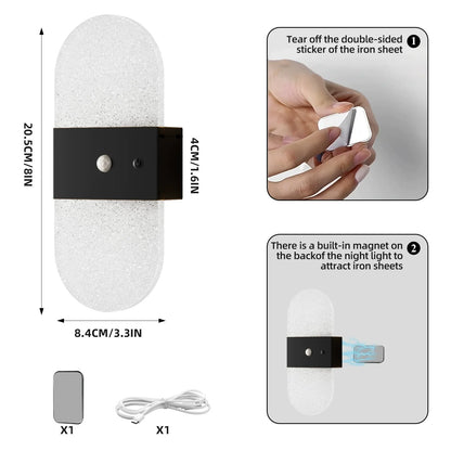 Wireless Motion Sensor Table Lamp, Rechargeable Night Light