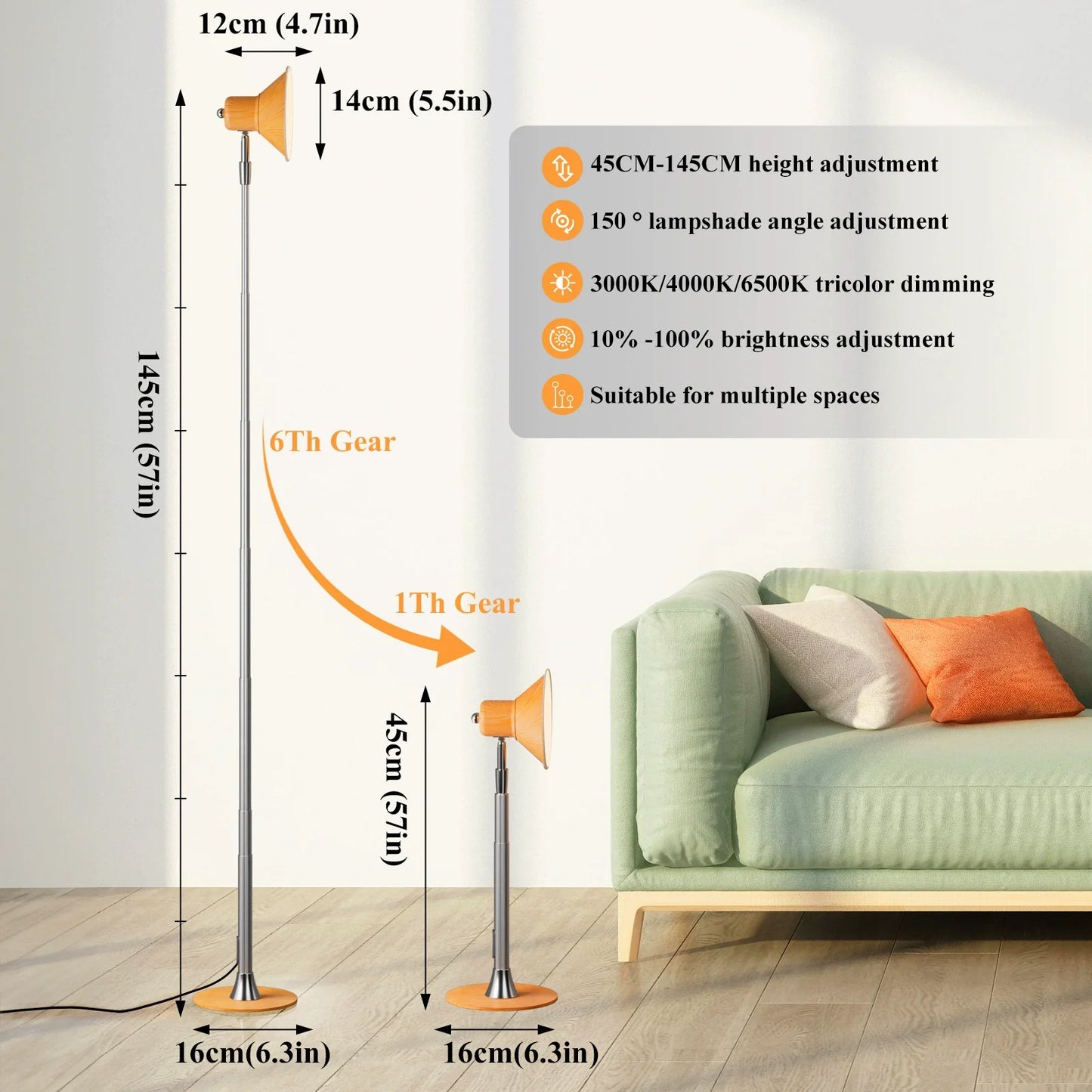 Bright Adjustable Desk Lamp for Home Office Study