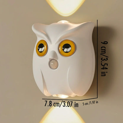 Smart Owl Nightlight Wall Lamp with Motion Sensor - Fesara