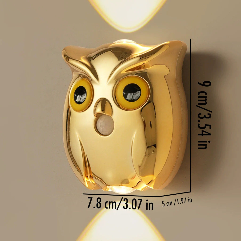 Smart Owl Nightlight Wall Lamp with Motion Sensor