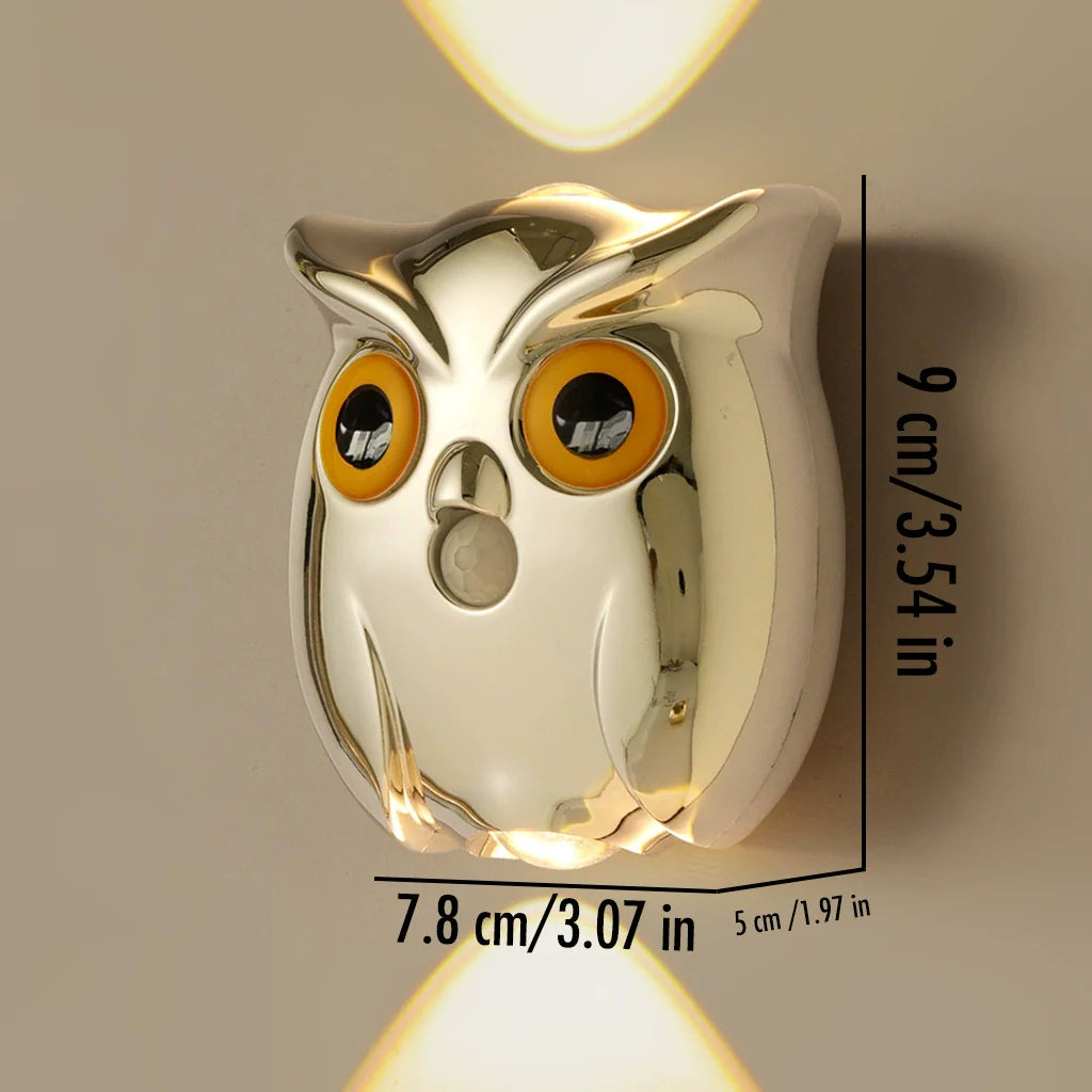 Smart Owl Nightlight Wall Lamp with Motion Sensor