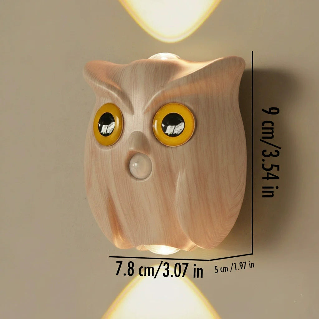 Smart Owl Nightlight Wall Lamp with Motion Sensor