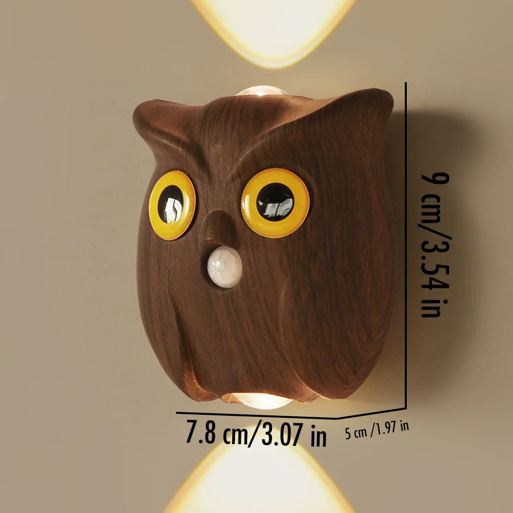 Smart Owl Nightlight Wall Lamp with Motion Sensor