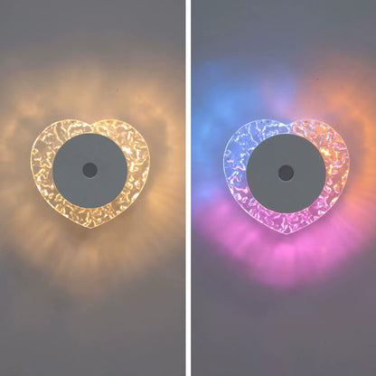 Icy Glass Romantic Heart Lamp