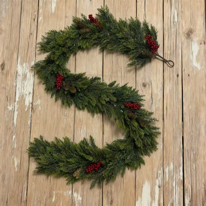 Fresh Greenery Holiday Door Wreath - Fesara
