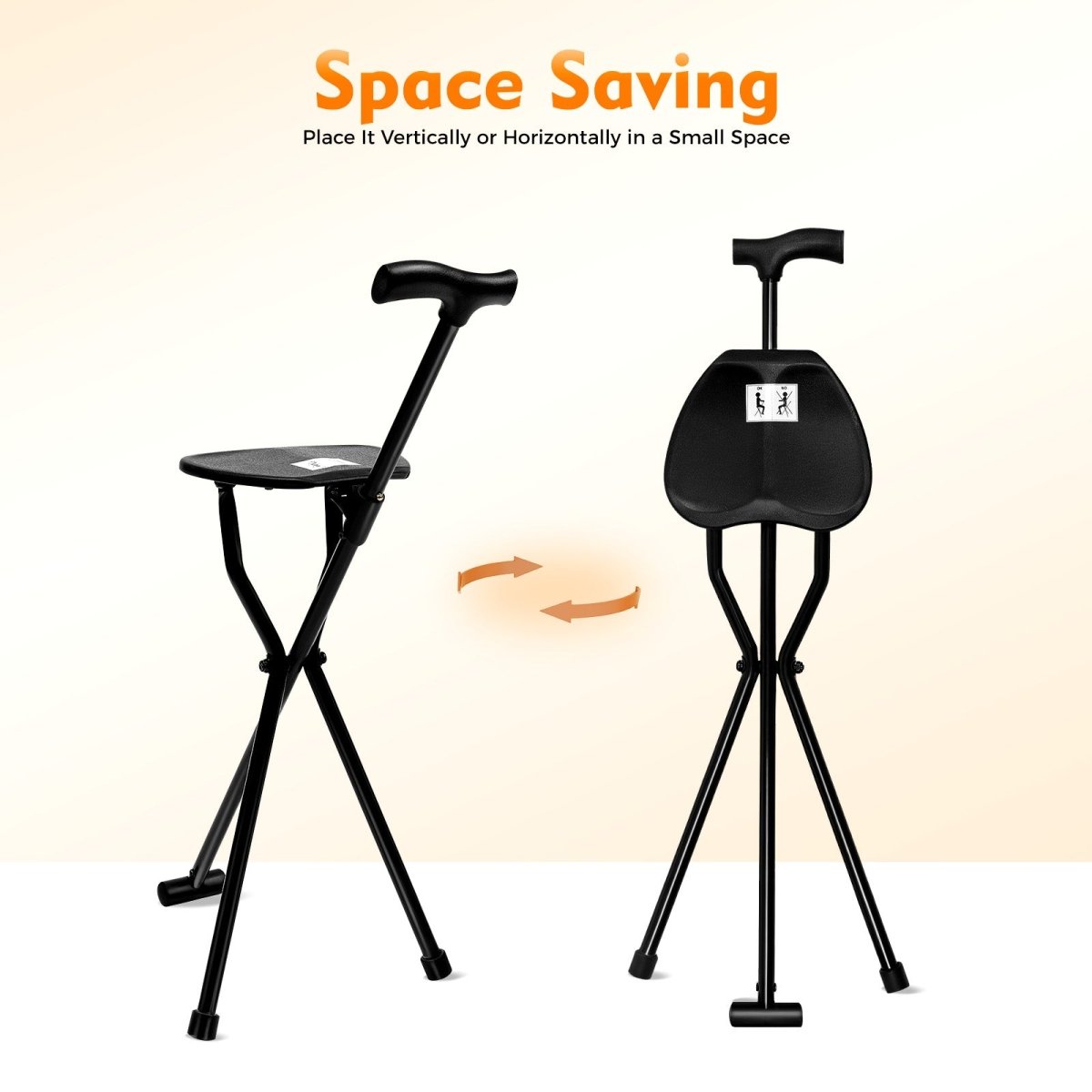 SEATWALK – Folding walking stick with integrated seat for comfort on the go 4