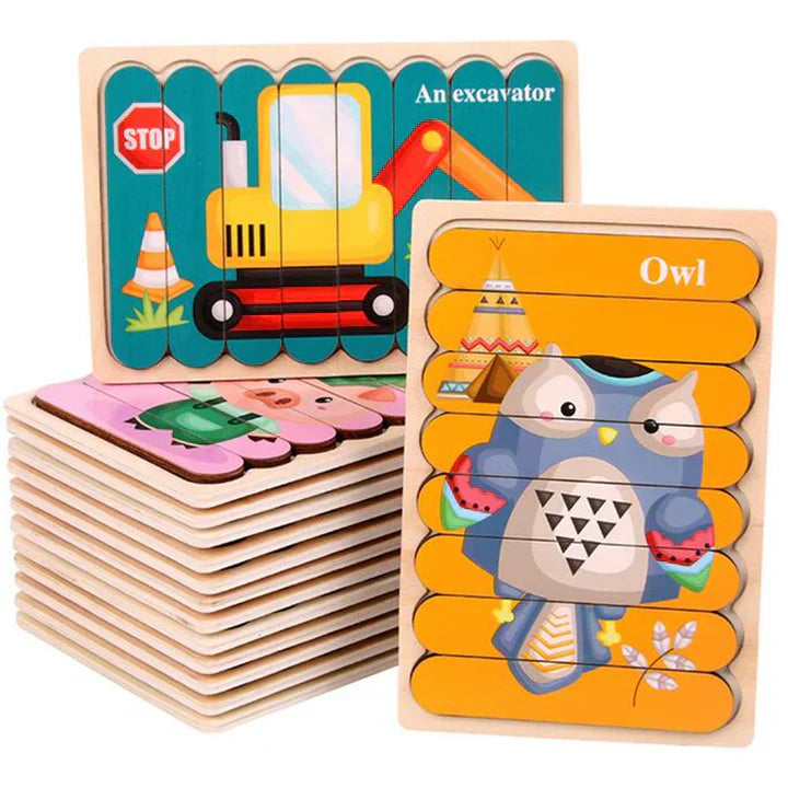 Classic Wooden Brain Teaser Puzzle for Children