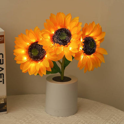 Bright Floral Desk Table Lamp - Fesara