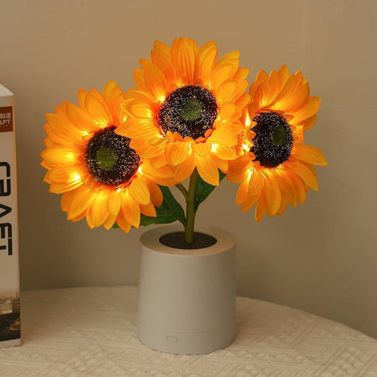 Bright Floral Desk Table Lamp - Fesara