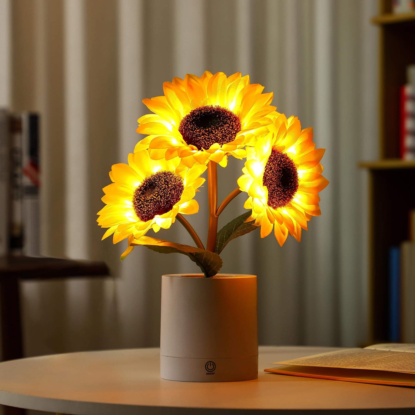 Bright Floral Desk Table Lamp