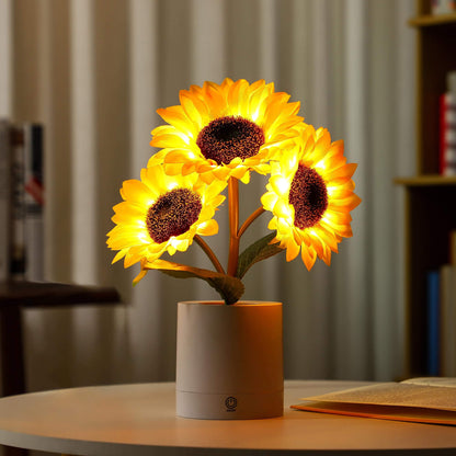 Bright Floral Desk Table Lamp