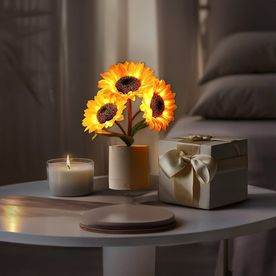 Bright Floral Desk Table Lamp