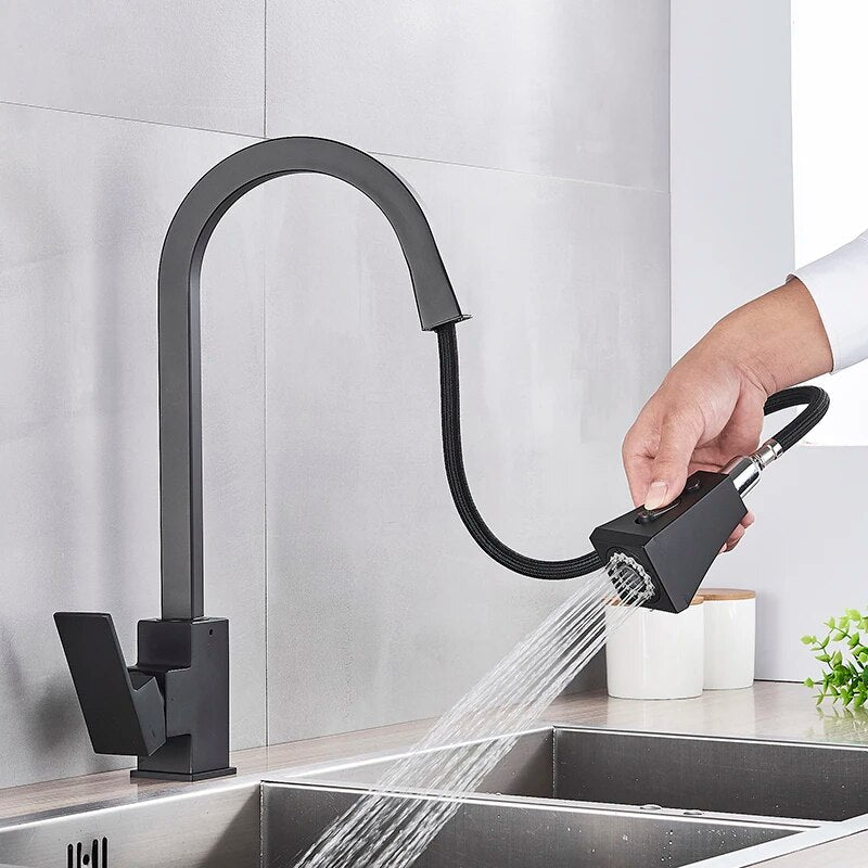 Contemporary Swing Kitchen Faucet – Sleek Stainless Steel Mixer Tap