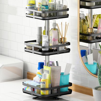 Adjustable 360 Spin Storage Shelf Organizer