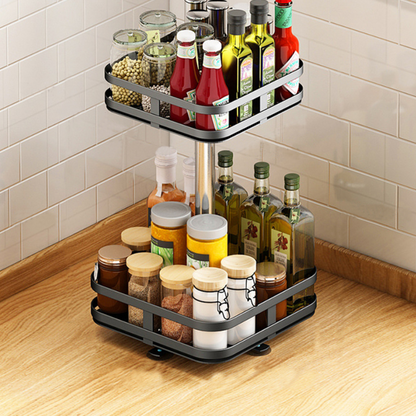 Adjustable 360 Spin Storage Shelf Organizer - Fesara