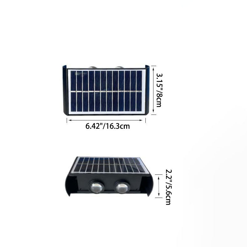 Outdoor Solar LED Wall Light Waterproof Rectangle Lamp