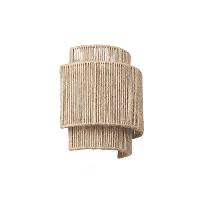 Natural Woven Rope Wall Lamp 1 Light Fixture