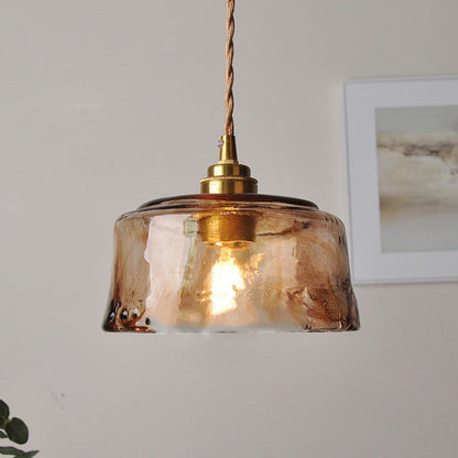 Classic Gold Glass Pendant Ceiling Light