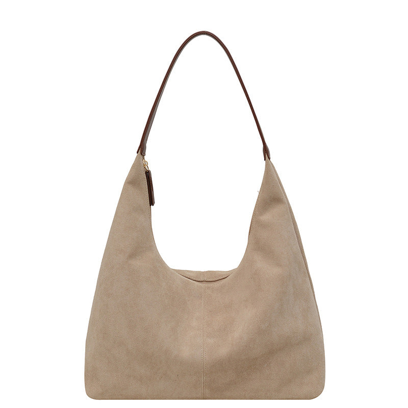 Luxurious Suede Crossbody Bag with Extra Storage