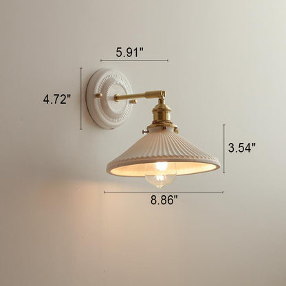 Classic Asian Style Metal 1-Light Wall Sconce