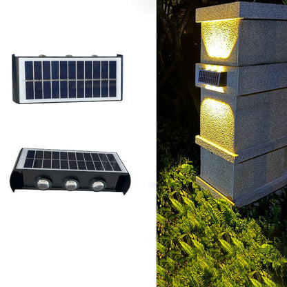 Outdoor Solar LED Wall Light Waterproof Rectangle Lamp