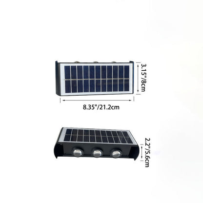Outdoor Solar LED Wall Light Waterproof Rectangle Lamp
