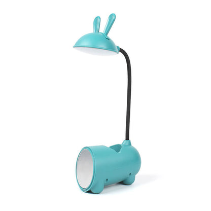 Compact LED Desk Lamp with USB Port and Pen Tray