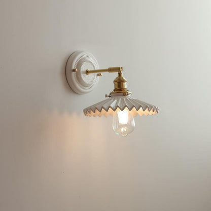 Classic Asian Style Metal 1-Light Wall Sconce