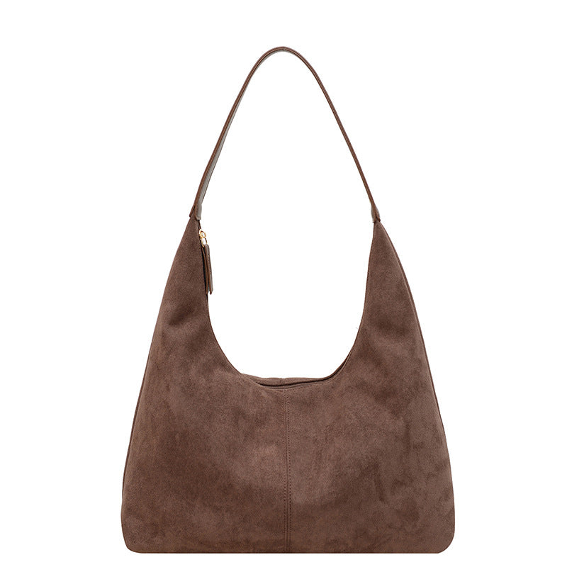 Luxurious Suede Crossbody Bag with Extra Storage - Fesara