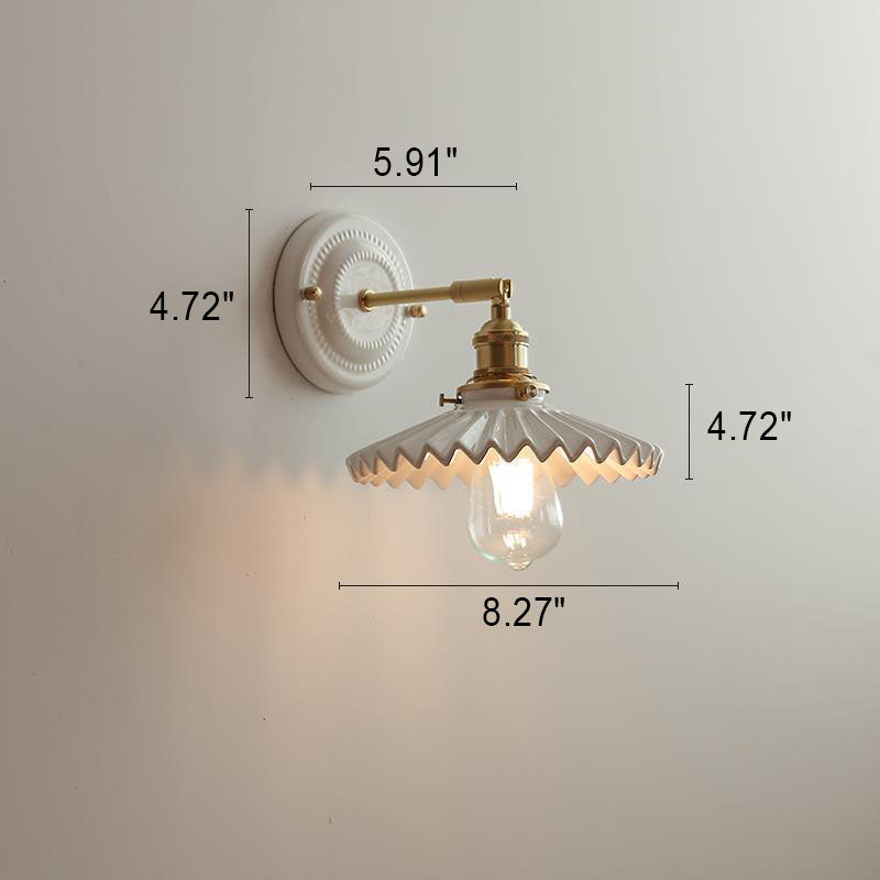Classic Asian Style Metal 1-Light Wall Sconce
