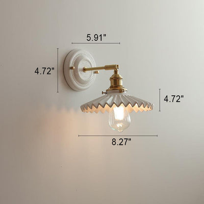Classic Asian Style Metal 1-Light Wall Sconce