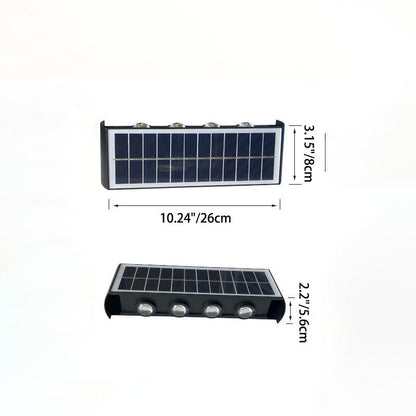 Outdoor Solar LED Wall Light Waterproof Rectangle Lamp