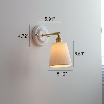 Classic Asian Style Metal 1-Light Wall Sconce