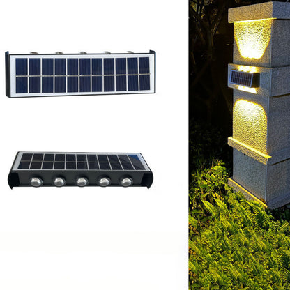 Outdoor Solar LED Wall Light Waterproof Rectangle Lamp