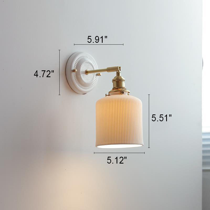 Classic Asian Style Metal 1-Light Wall Sconce
