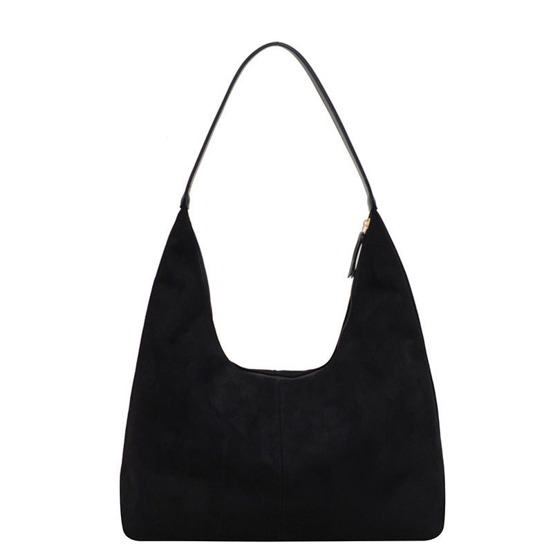 Luxurious Suede Crossbody Bag with Extra Storage