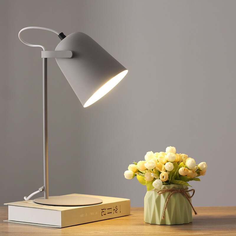Sleek Brushed Metal Desk Lamp LED Light