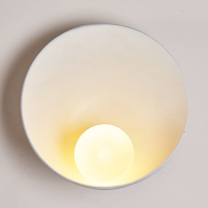 Contemporary Circular Glass Wall Light Fixture