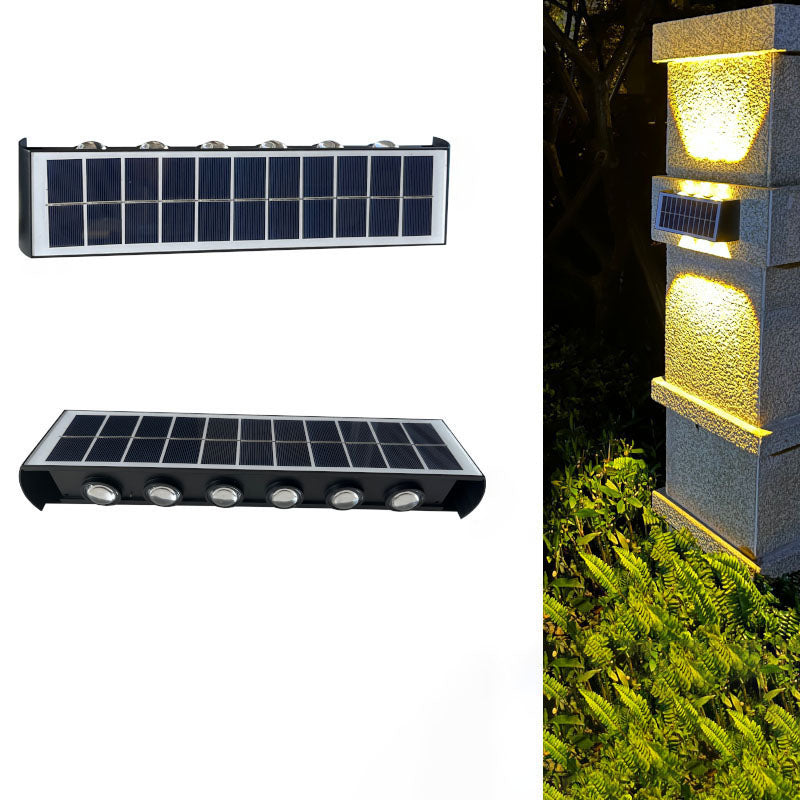 Outdoor Solar LED Wall Light Waterproof Rectangle Lamp