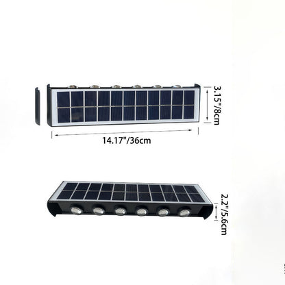 Outdoor Solar LED Wall Light Waterproof Rectangle Lamp