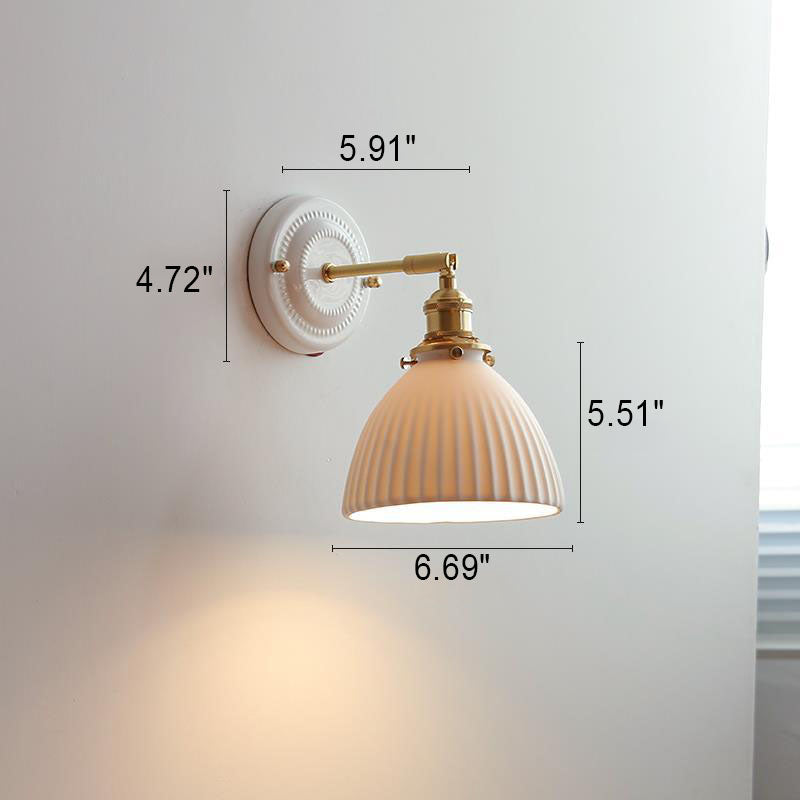 Classic Asian Style Metal 1-Light Wall Sconce