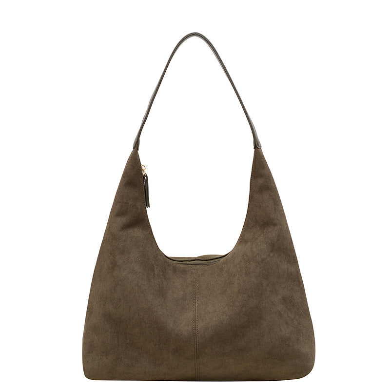 Luxurious Suede Crossbody Bag with Extra Storage
