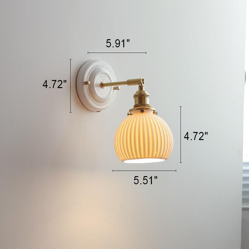 Classic Asian Style Metal 1-Light Wall Sconce