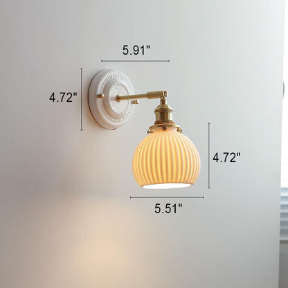 Classic Asian Style Metal 1-Light Wall Sconce