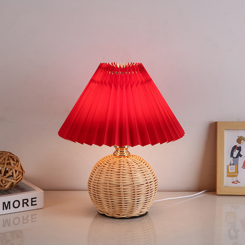 Soft Fabric Shade Nordic LED Bedside Lamp