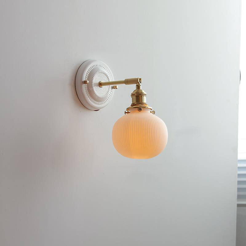 Classic Asian Style Metal 1-Light Wall Sconce