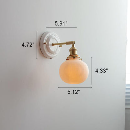 Classic Asian Style Metal 1-Light Wall Sconce